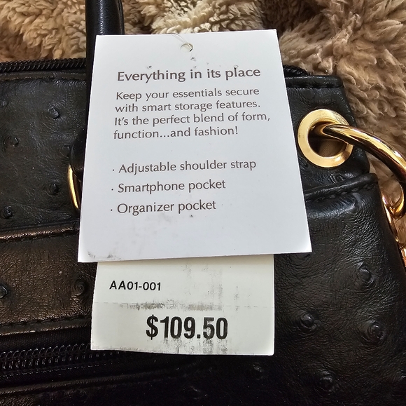 NWT Giani Bernini Ostrich Bag - Picture 5 of 10